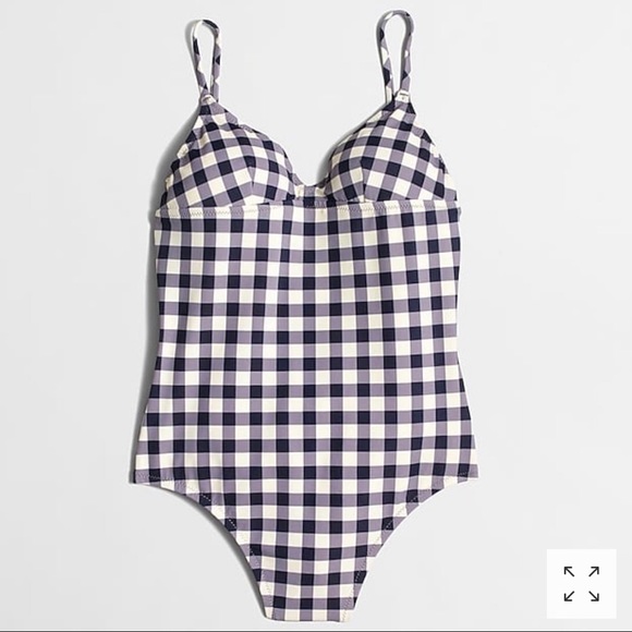 J. Crew Other - EUC!  J. Crew Gingham Blue One Piece Swimsuit
